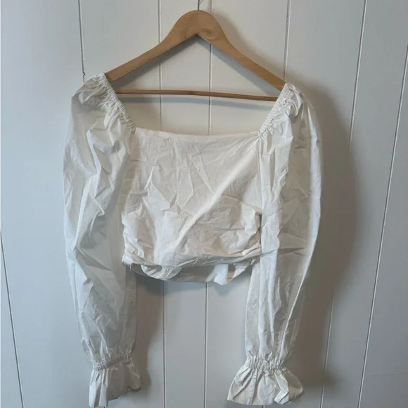 White Cropped Top - Picture 2 of 5